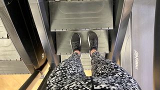 a photo of feet on the stairmaster