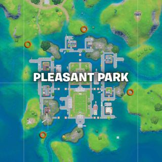 Fortnite Floating Rings at Pleasant Park locations map
