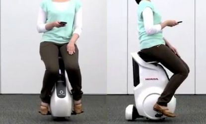Too tired to stand and Segway? Honda's UNI-Cub would allow users to sit on a motorized stool that responds when you shift your weight.