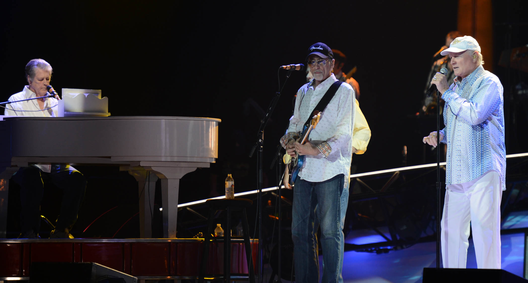 The Beach Boys live in 2012 (L-R): Brian Wilson, David Marks and Mike Love