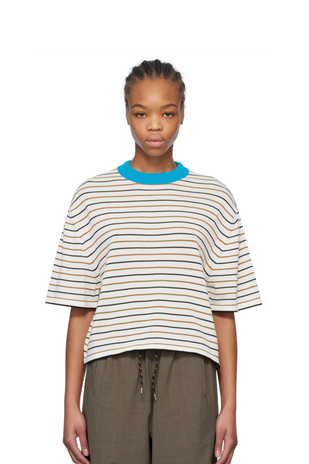 Cordera, Multicolor Cotton Striped T-Shirt