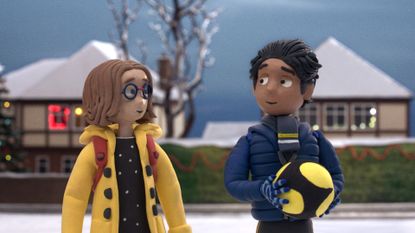 John Lewis Christmas advert 2020 still image of girl and boy 