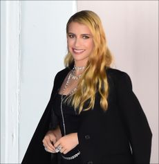 Emma Roberts smiling at Swarovski event