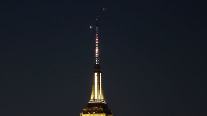 Venus and Jupiter near Empire State Building