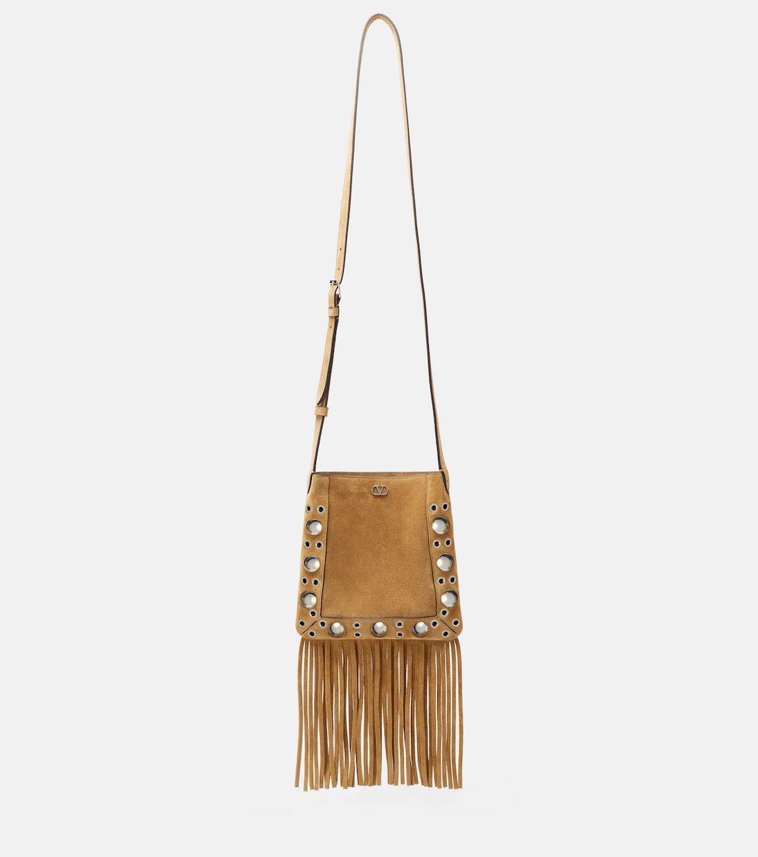 Nellcôte Vlogo Studded Suede Shoulder Bag