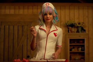 Carey Mulligan wears a wig and nurse costume in 'Promising Young Woman'