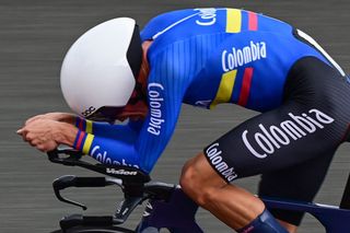 Colombias Rigoberto Uran in the mens cycling road individual time trial during the Tokyo 2020 Olympic Games at the Fuji International Speedway in Oyama Japan on July 28 2021 Photo by Ina FASSBENDER AFP Photo by INA FASSBENDERAFP via Getty Images