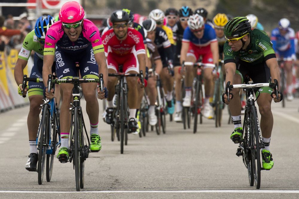 Davide Cimolai (Lampre-Merida) takes stage 5 of Paris-Nice
