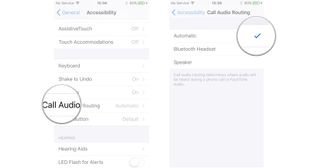 Tap Call Audio Routing, tap an option
