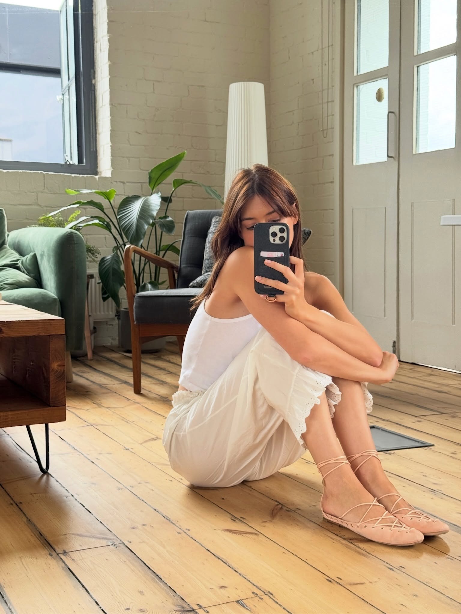 Daisy Edgar Jones wears bloomer trousers with ghillie flats.