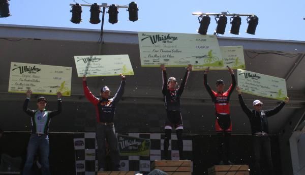 The men's podium