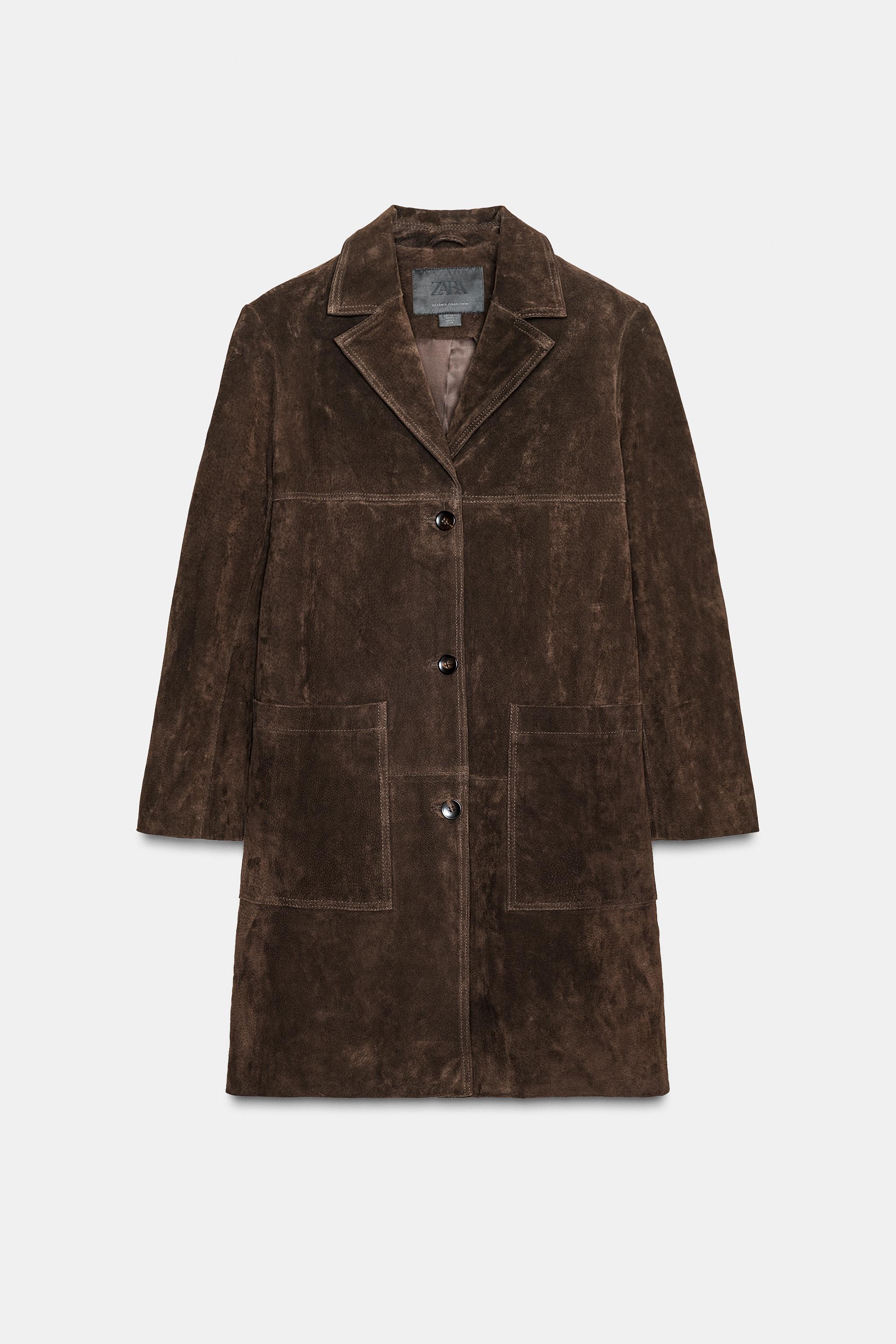 100% Suede Coat Zw Collection Limited Edition