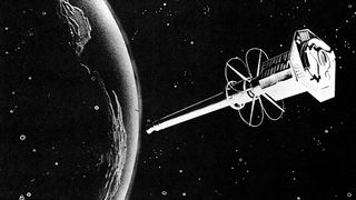 Artist's concept of Explorer II in Earth orbit.