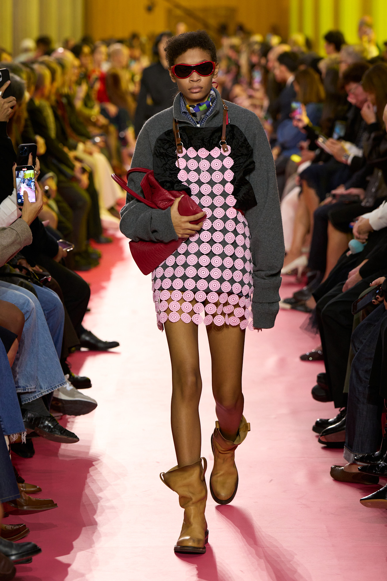 models on the Miu Miu Spring 2026 runway