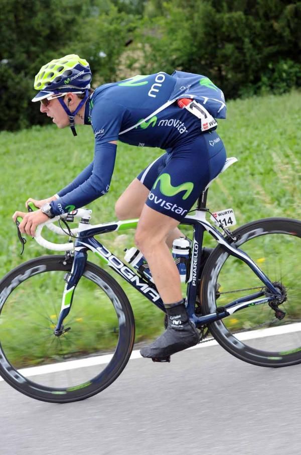 Angel Madrazo (Movistar) in action.
