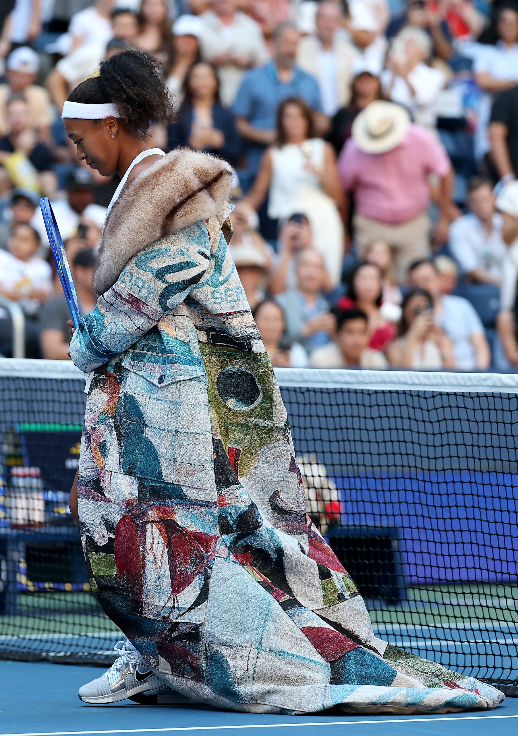 Naomi Osaka wore a custom KidSuper coat at the 2026 US Open