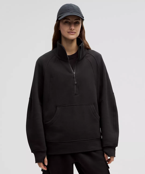 Scuba Oversized Funnel-Neck Half Zip 