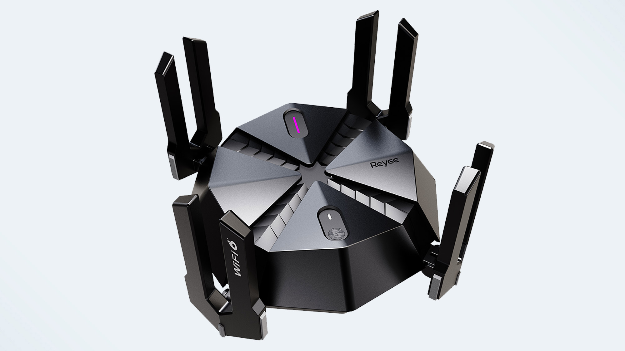 An overhead view of the Reyee RG-E6 gaming router