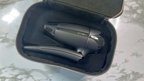 GHD Flight+ hair dryer in its case