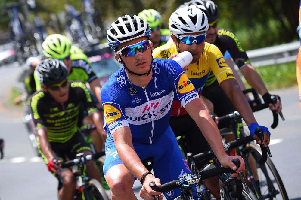 Julian Alaphilippe contemplates the big stage 4 finish at Colombia Oro y Paz