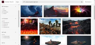 Adobe Stock search interface