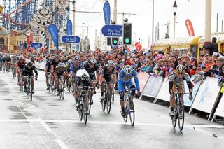 Andrei Greipel (HTC Columbia) wins stage 1 at the Tour of Britain.