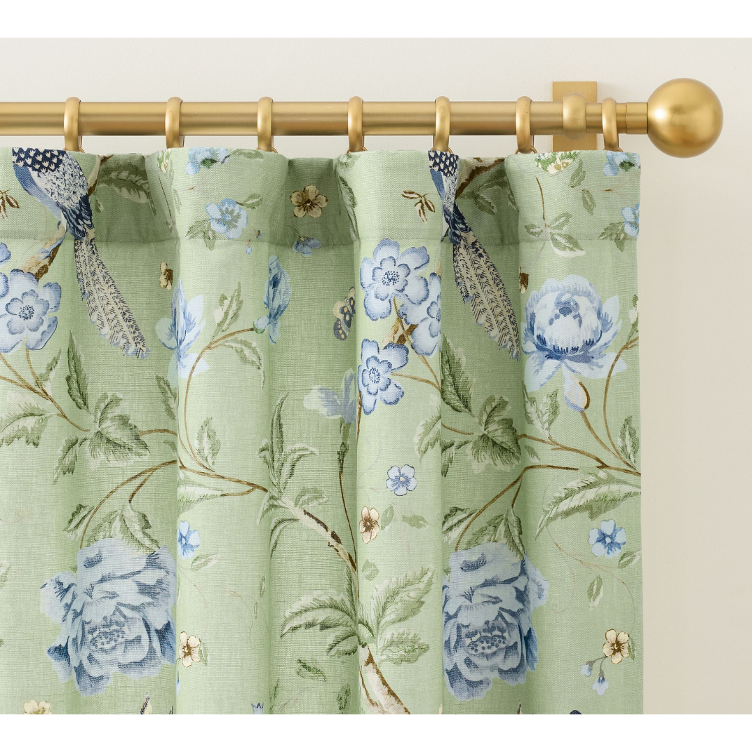 floral patterned curtain from pottery barn