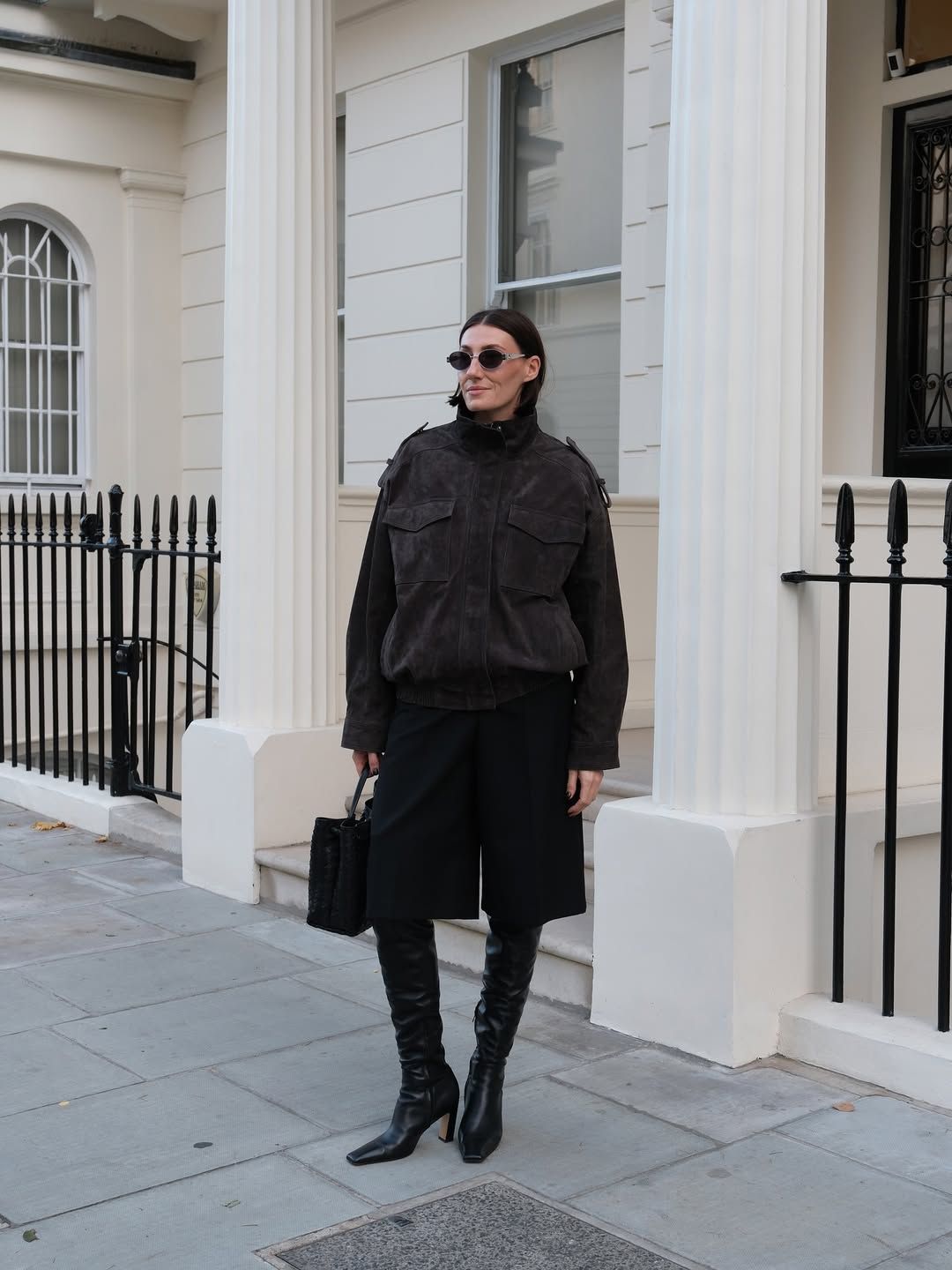 Sarah wearing Zara jacket