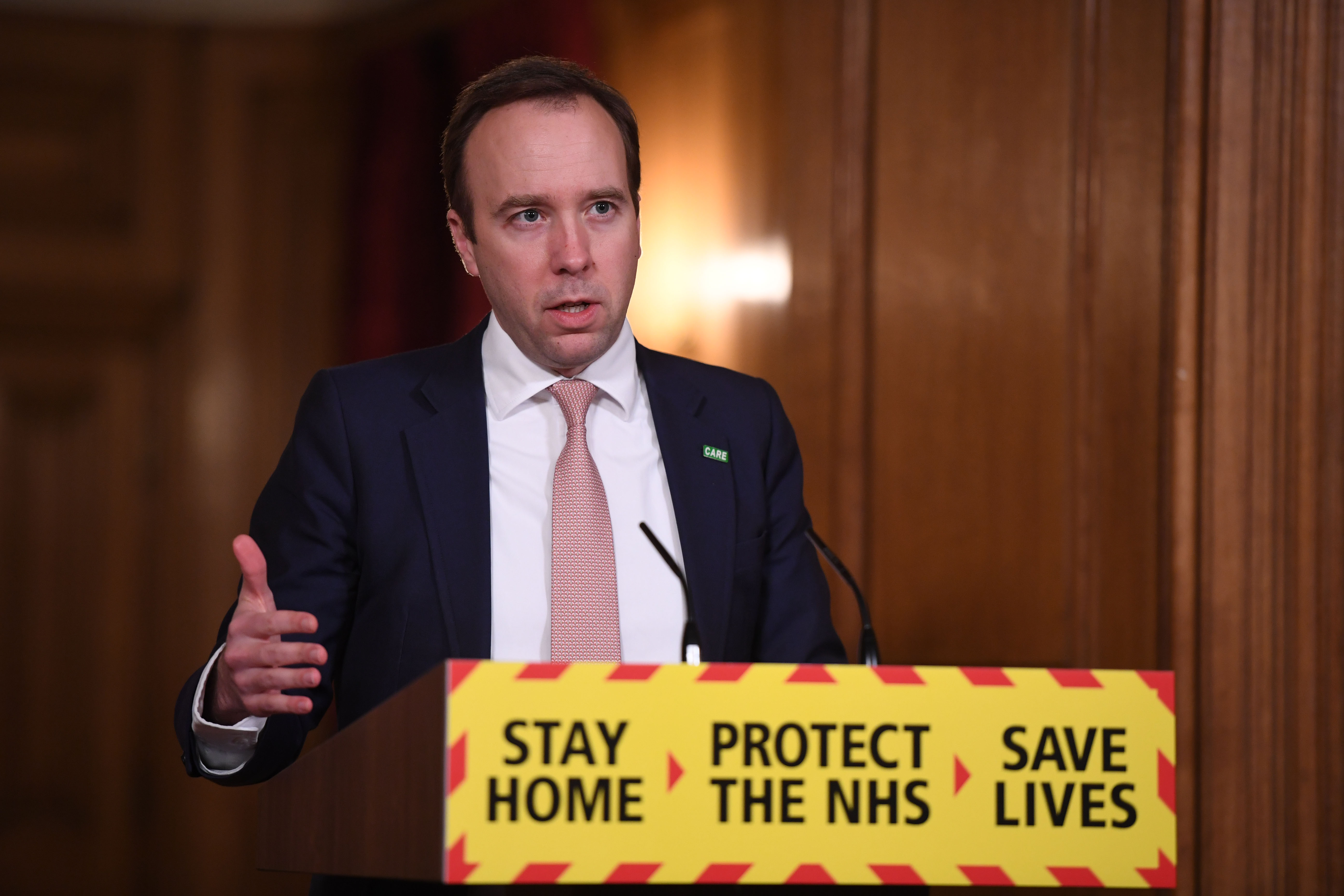 Matt Hancock delivering update on Pfizer vaccine rollout