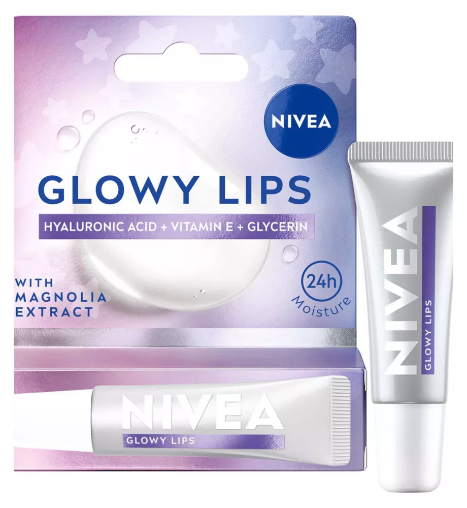 Nivea Lip Hyaluron Glowy Lips Lip Balm Tube Original, 10ml