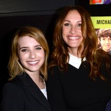 Emma Robert and Julia Roberts attends the Los Angeles premiere of "Jesus Henry Christ" at Mann Chinese 6 on April 18, 2012 in Los Angeles, California. 