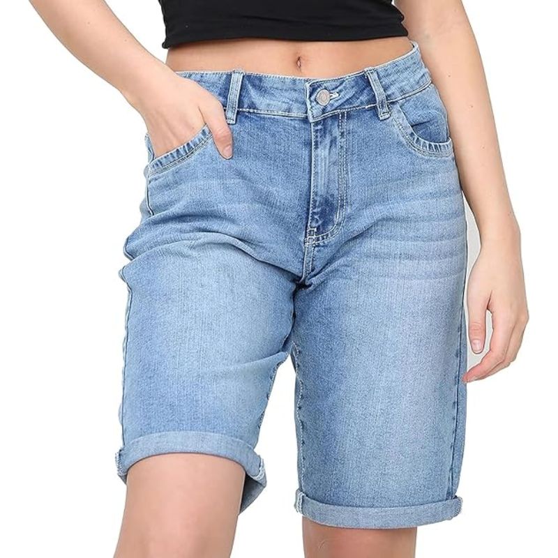 denim bermuda shorts
