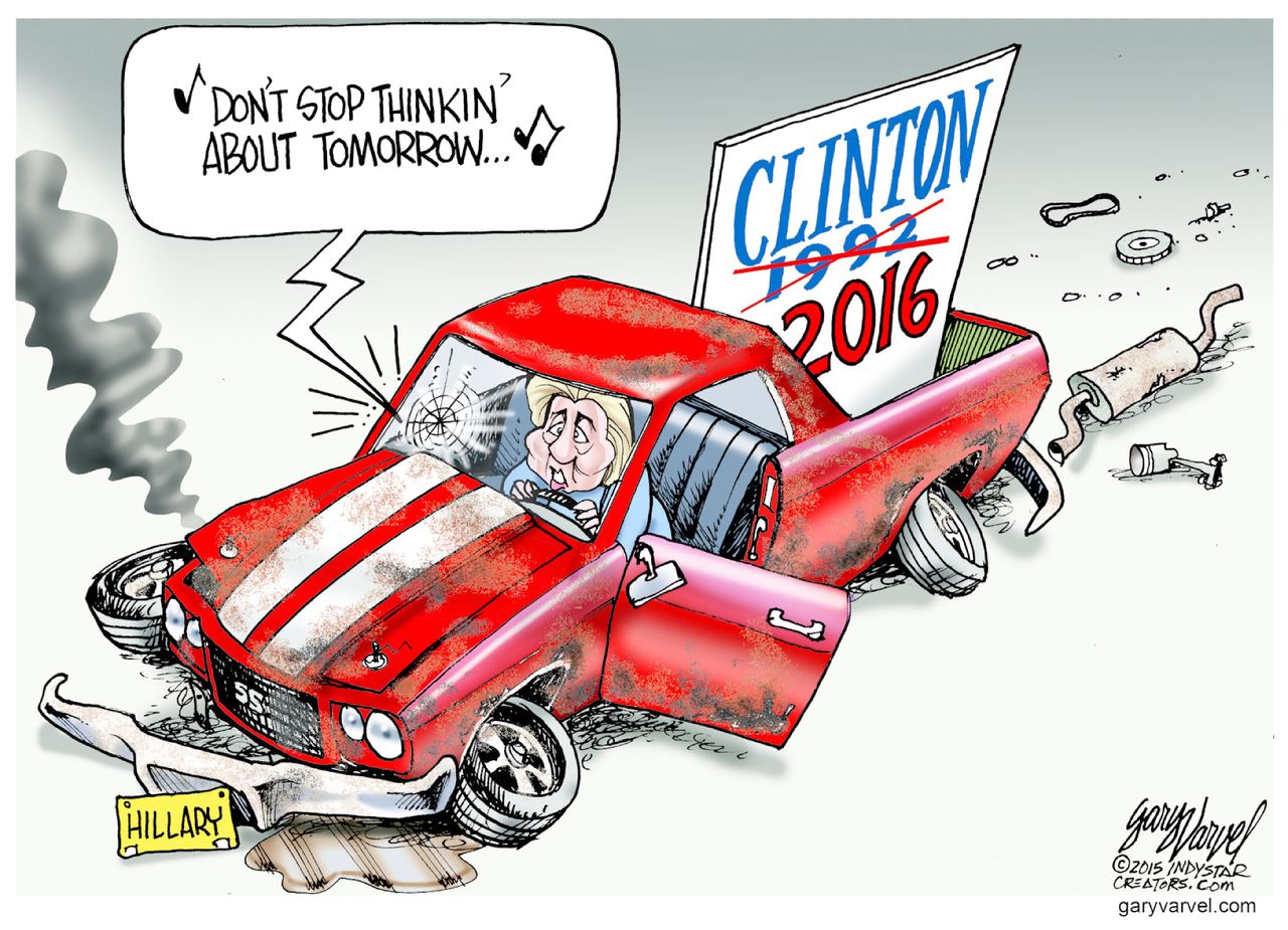 Political cartoon U.S. Hillary Clinton 2016