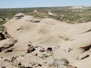 the great divide basin, a stretch of rocky desert in Wyoming