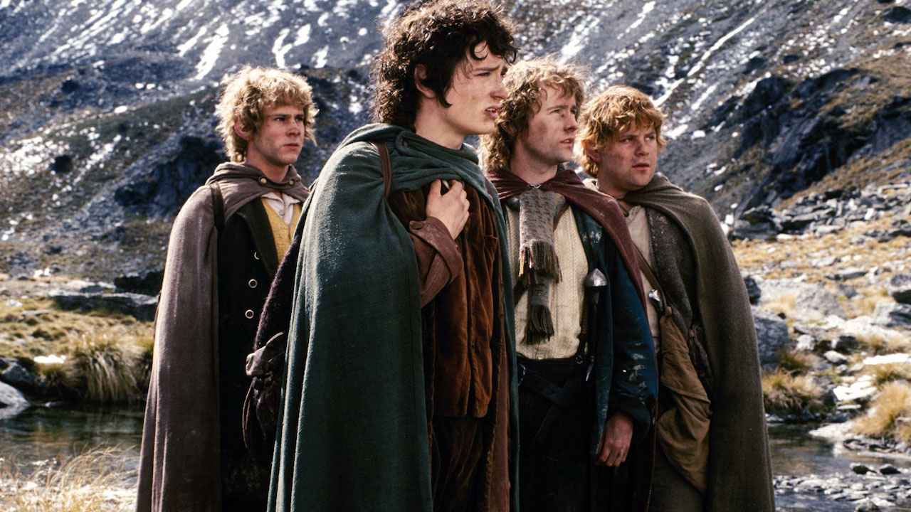 the hobbits in Lord of the Rings: Fellowship of the Ring