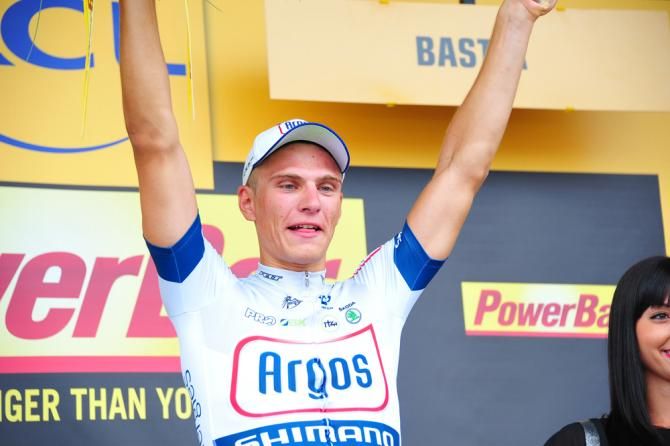Marcel Kittel (Argos Shimano) on the podium