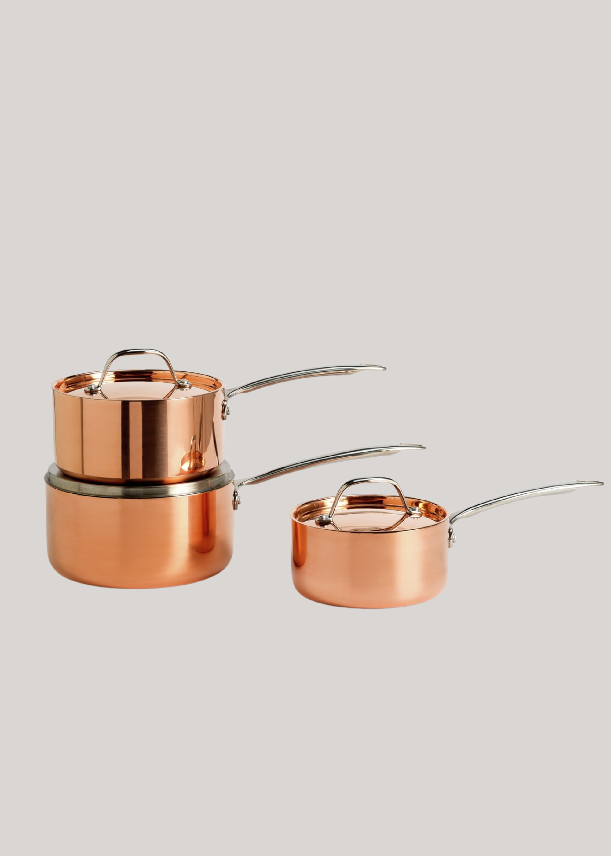Habitat, Habitat 3 Piece Copper Triply Pan Set