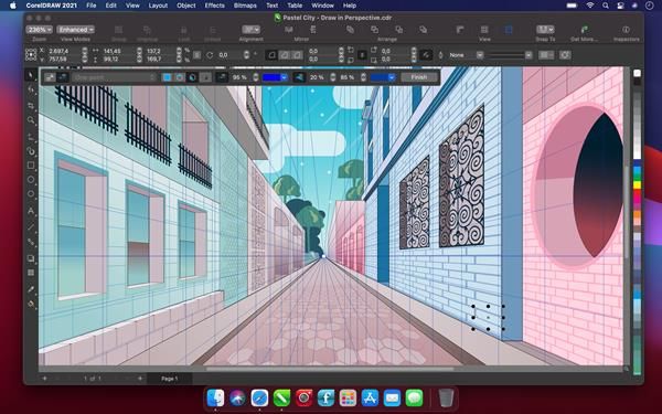 CorelDRAW Graphics Suite 2021 For Mac Perspective Drawing
