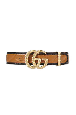 Belt With Torchon Double G Buckle