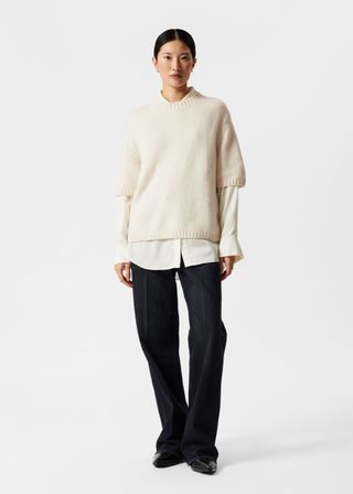 Cashmere-Blend Knit T-Shirt