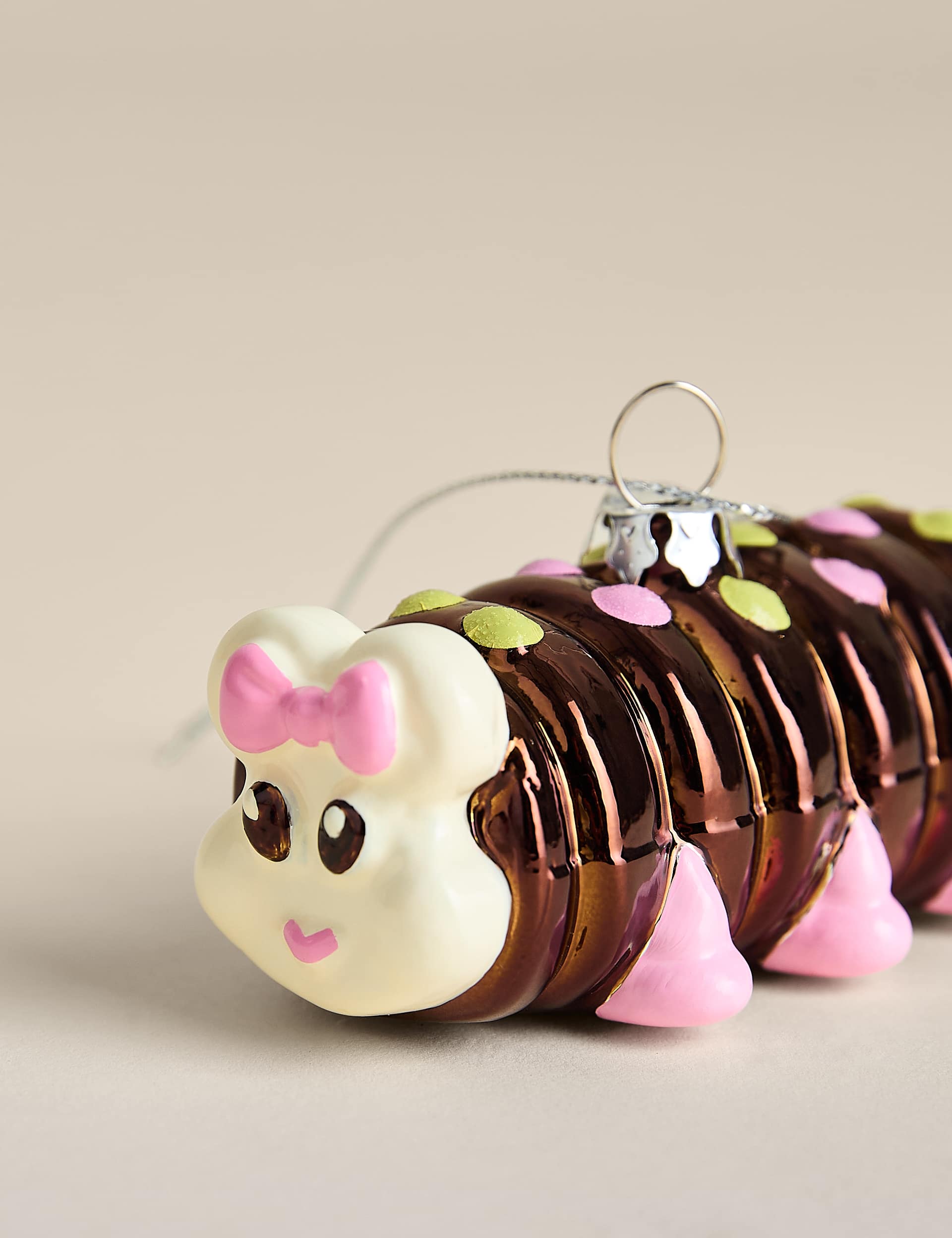 Glass Connie the Caterpillar Tree Decoration