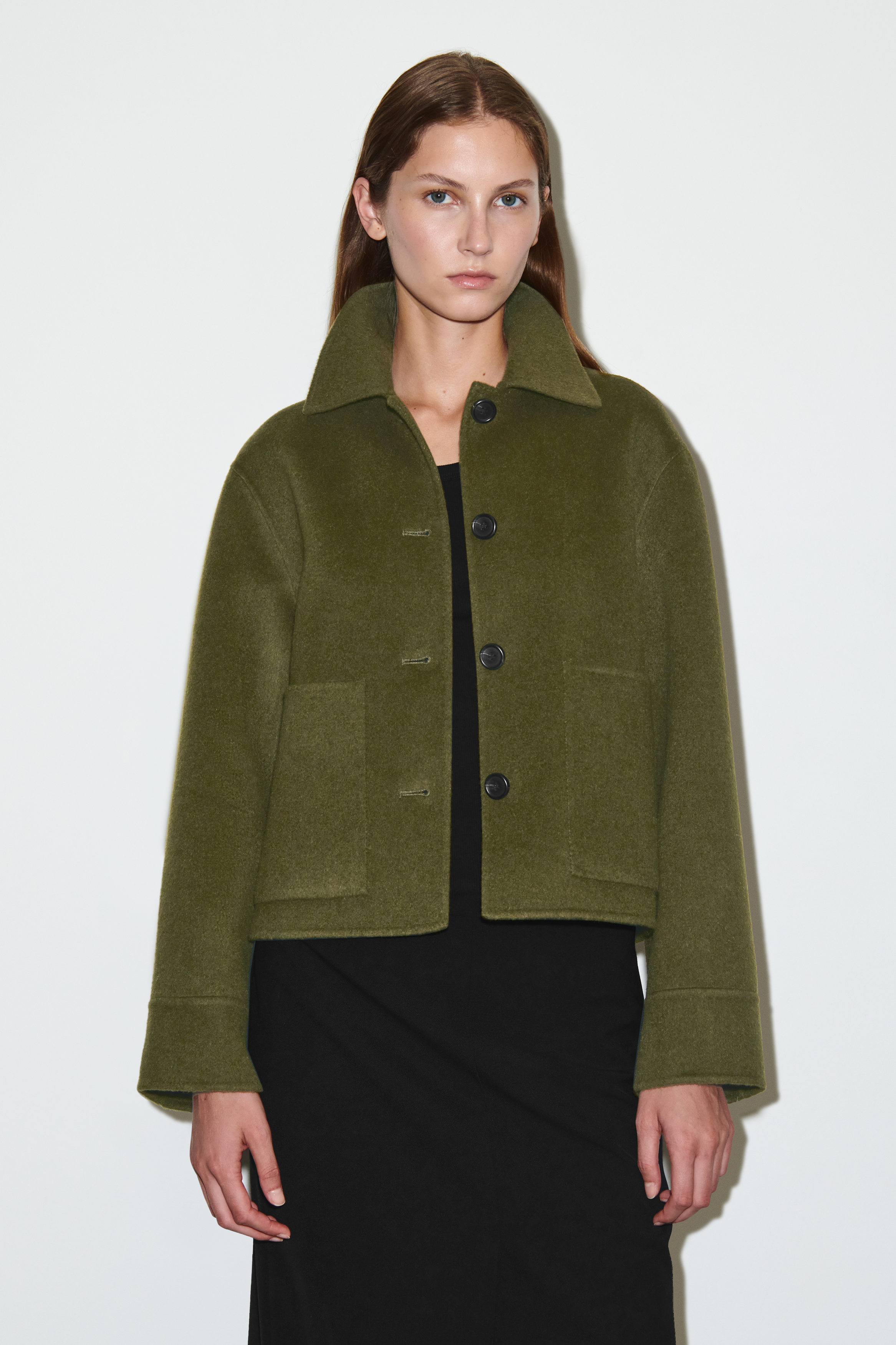 Boxy Double-Faced Wool Jacket