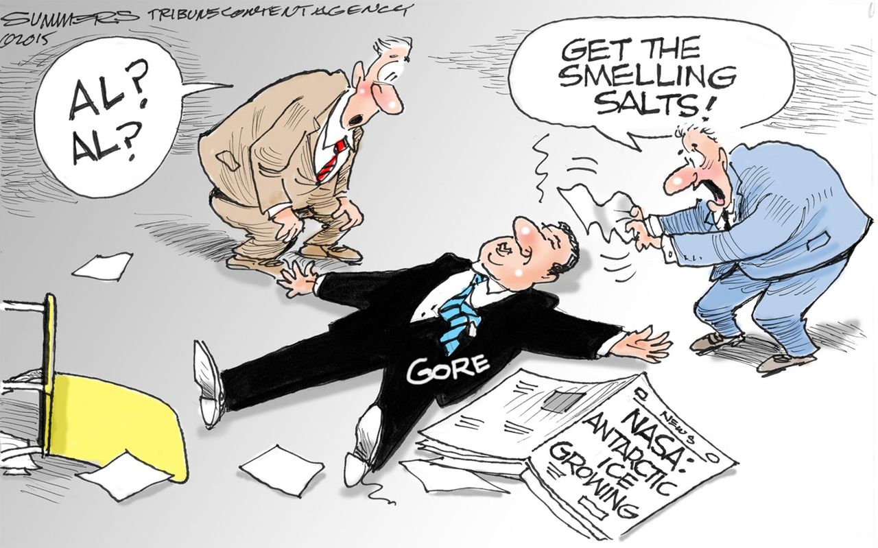 Editorial cartoon World Climate Change Al Gore