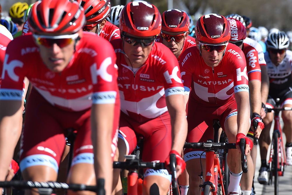 Katusha work for 2015 Flanders winner Kristoff