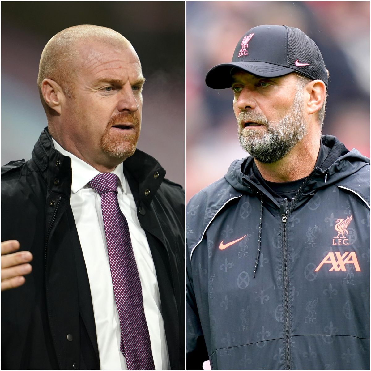 Sean Dyche and Jurgen Klopp (Jon Super/Mike Egerton/PA).