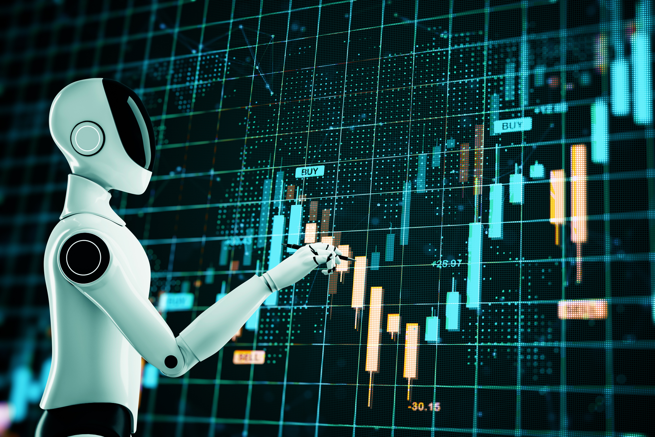 Futuristic robot assistant