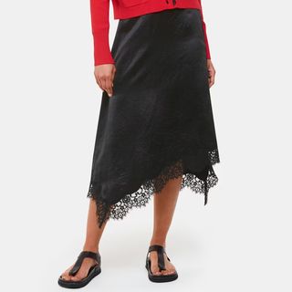 Whistles Black Midi Skirt