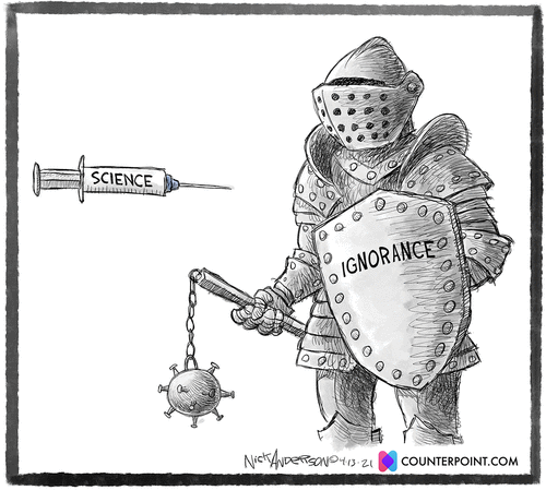 Editorial Cartoon U.S. vaccine covid ignorance