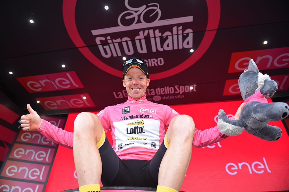 Steven Kruijswijk (LottoNl-Jumbo) in the maglia rosa