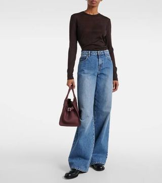 Eglitta Low-Rise Wide-Leg Jeans